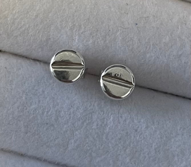 Zarcillos tornillos de plata