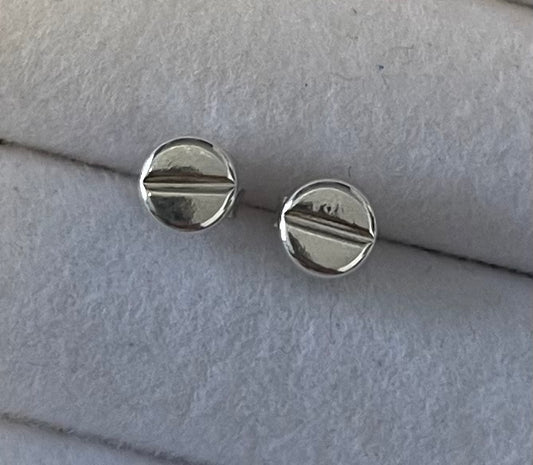 Zarcillos tornillos de plata