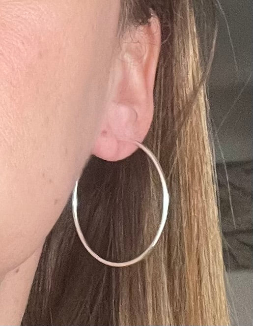 Argollas de plata lisas