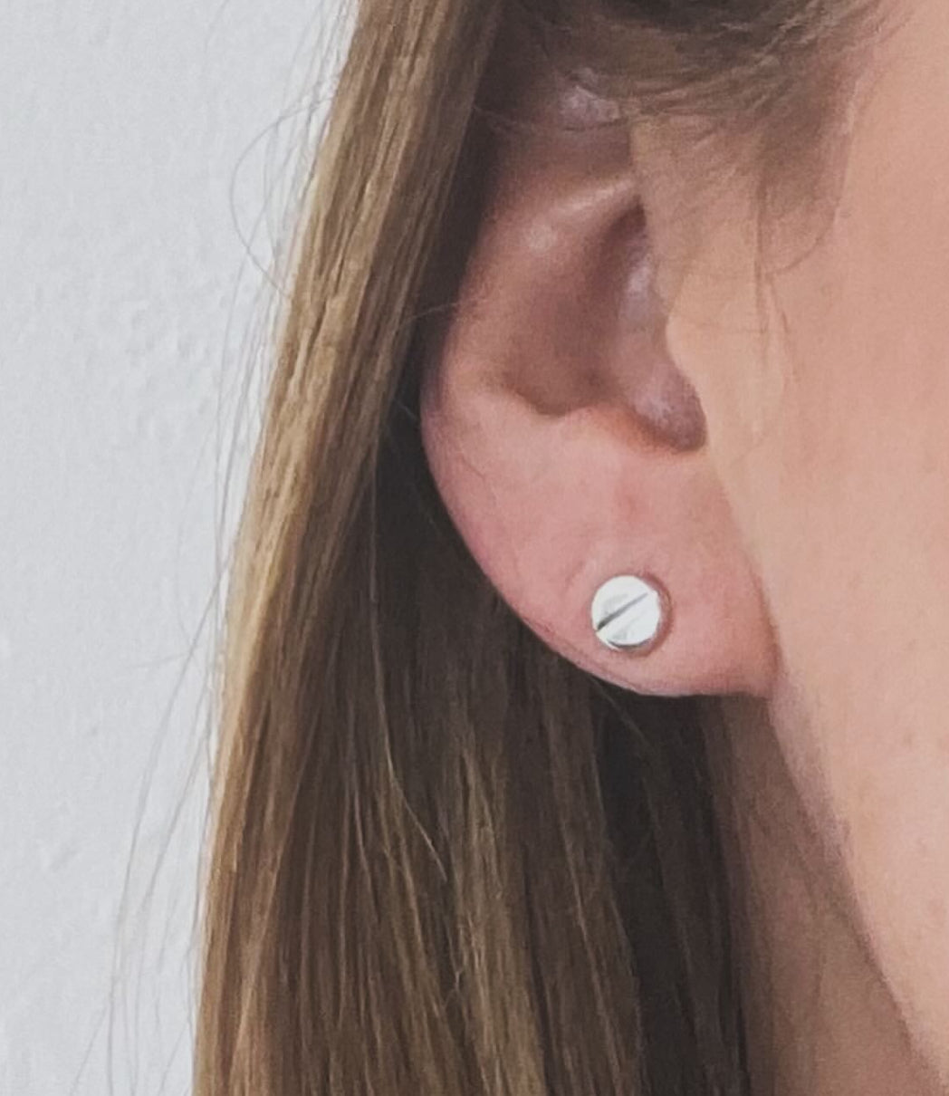 Zarcillos tornillos de plata
