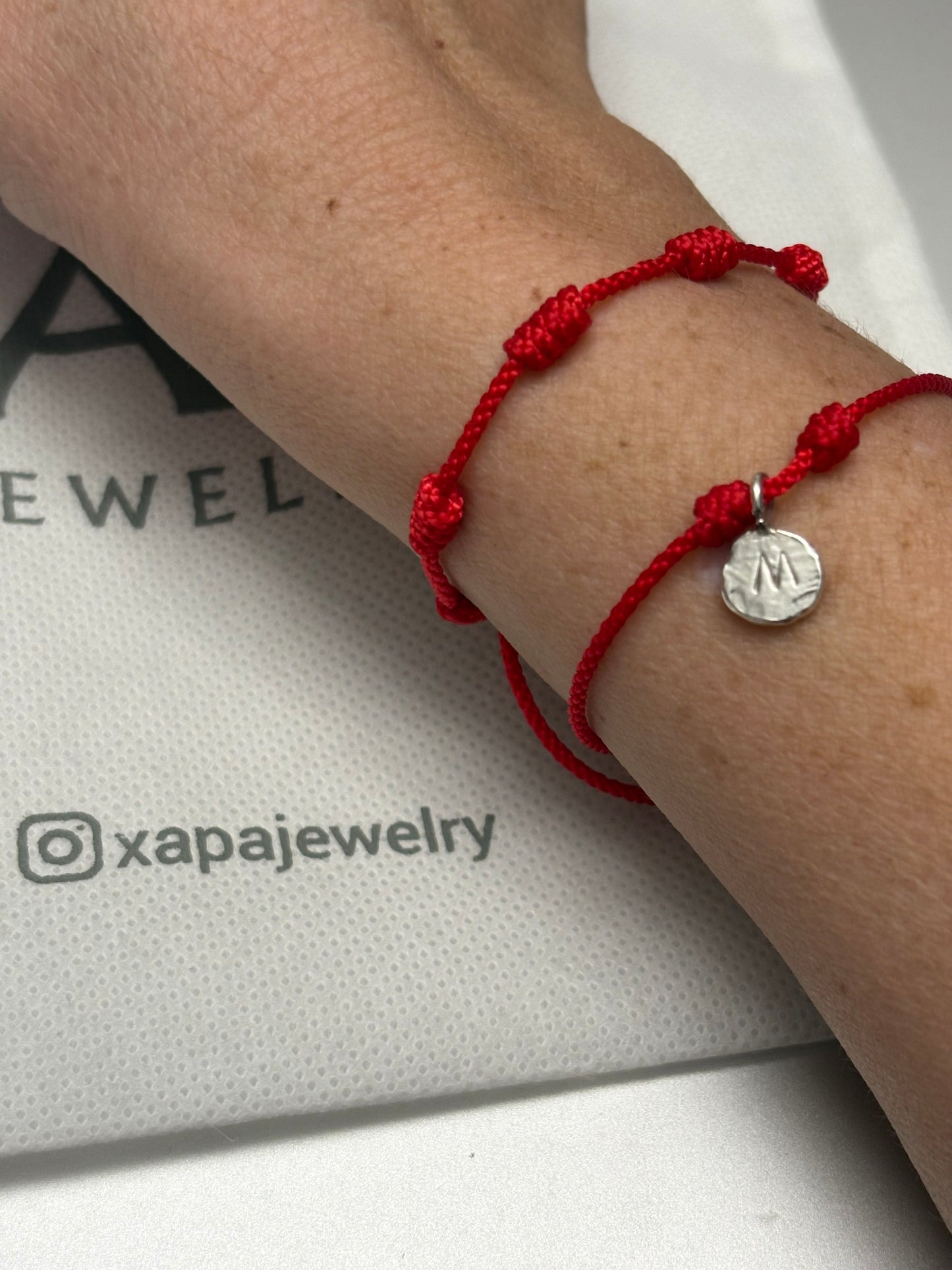 Pulsera con dije luna de plata mini