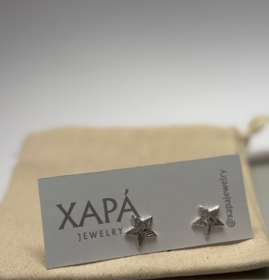 Zarcillos estrellas de plata