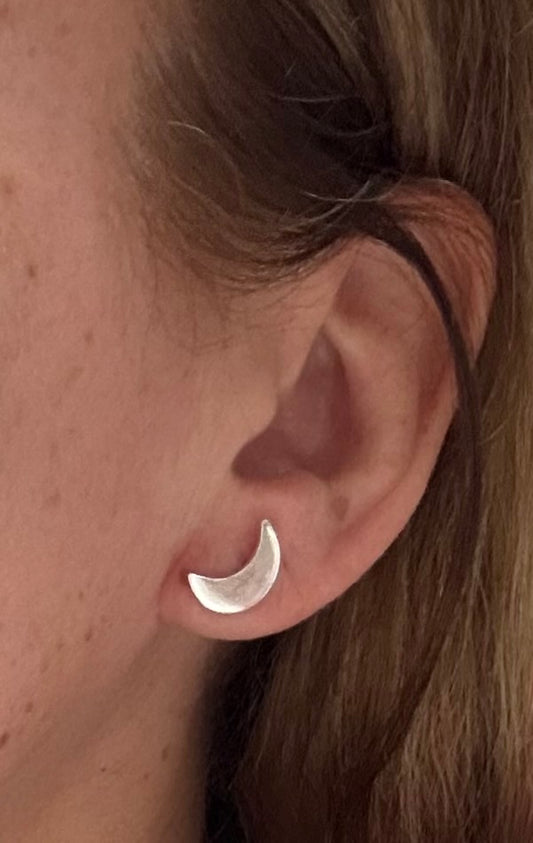 Zarcillos medias lunas de plata