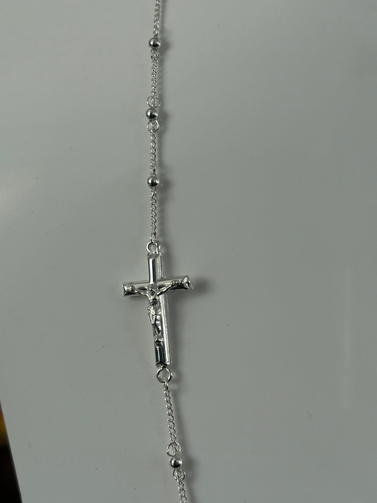 Cadena Rosario de plata