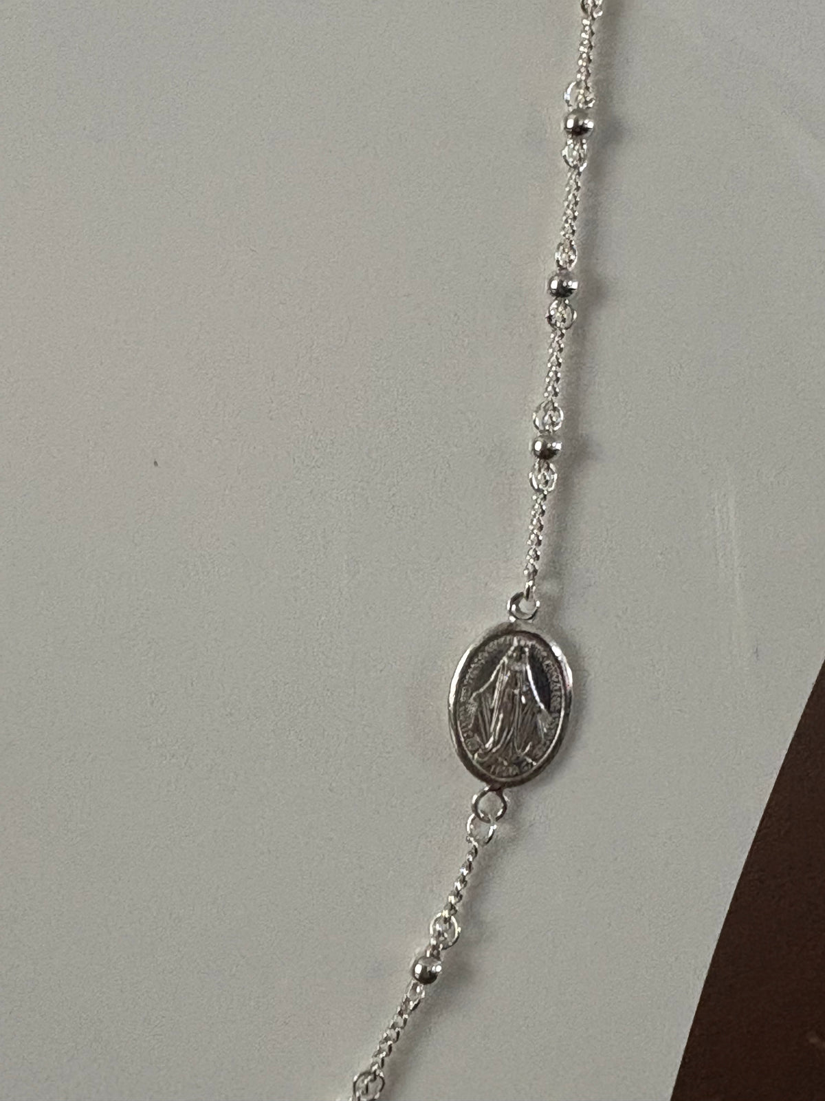 Cadena Rosario de plata