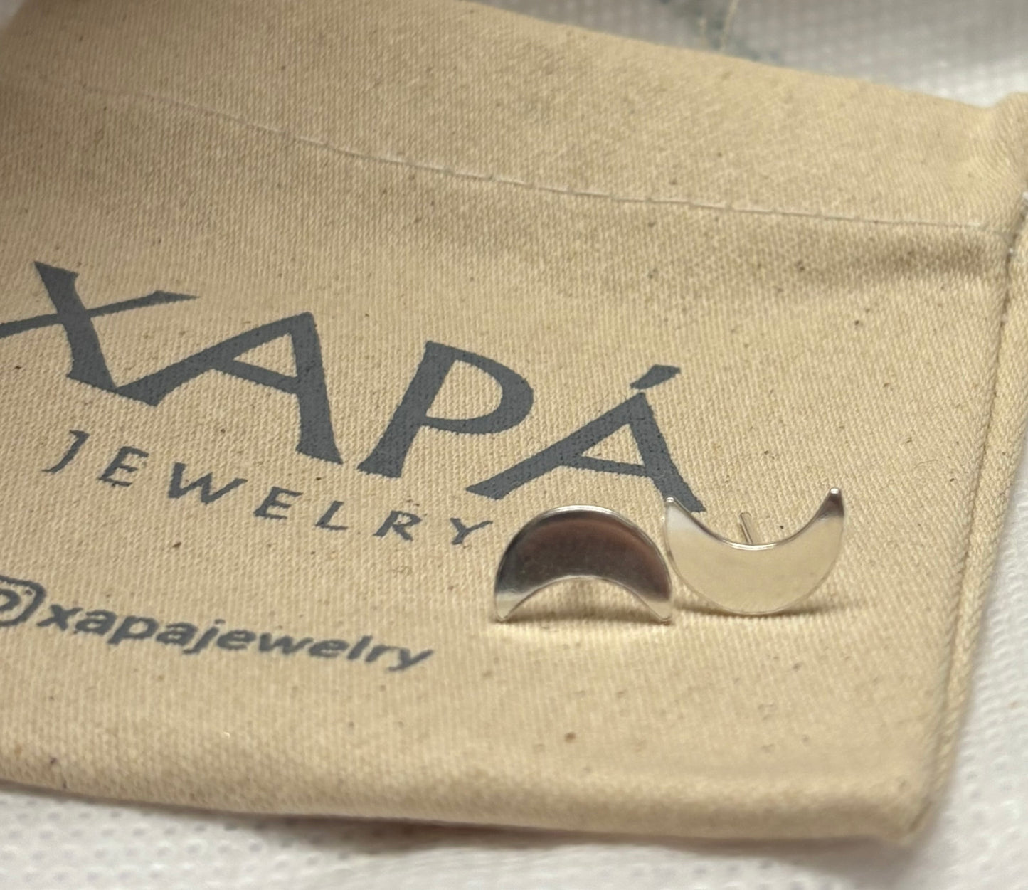 Zarcillos medias lunas de plata